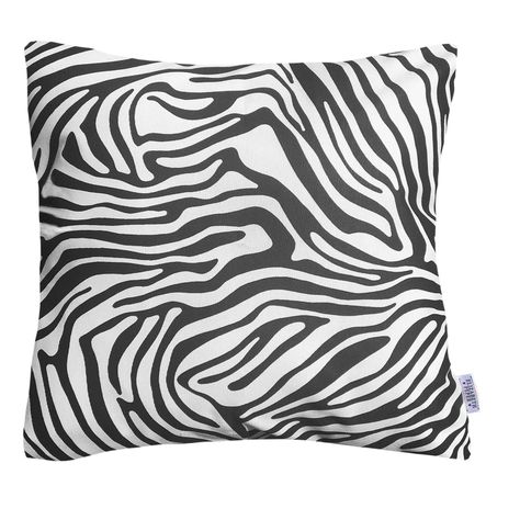 COJIN DECORATIVO DISEÑO CEBRA BLANCO Y NEGRO 60X60 RELLENO-0