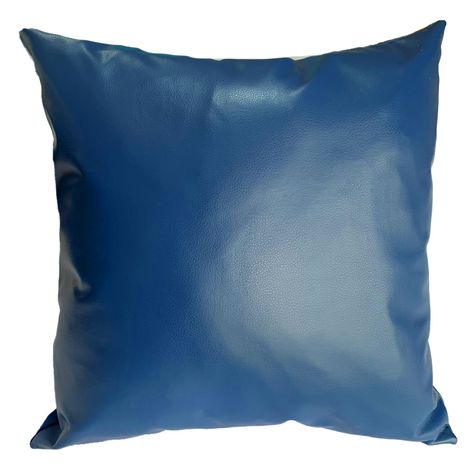 Cojin Decorativo EcoCuero Azul 60x60 Relleno-0