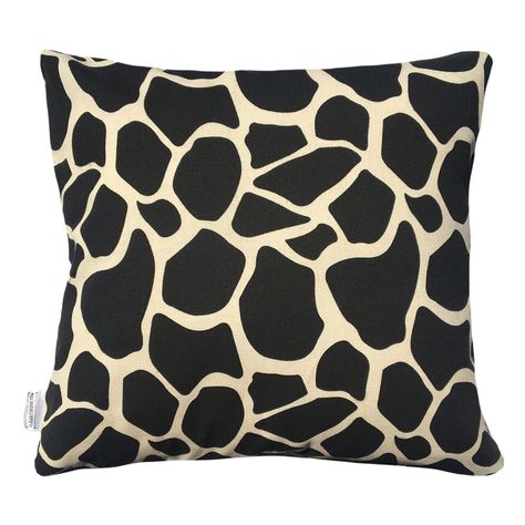 COJIN DECORATIVO DISEÑO JIRAFA NEGRO Y BEIGE 60X60 RELLENO-0