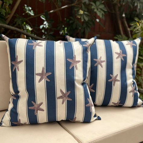 Cojín Decorativo Diseño Nautico Azul 60x40 Relleno-2