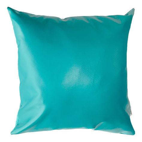 Cojin Decorativo EcoCuero Turquesa 60x60 Relleno-0