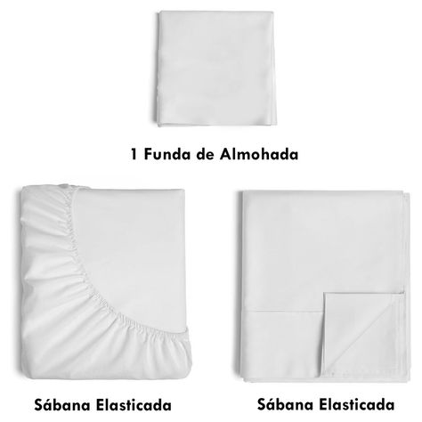 Juego de Sábanas 200 Hilos Blanco 50/50 Polycotton 1 Plaza-4