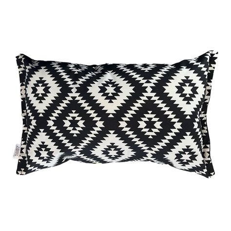 Funda Cojin Decorativo Diseño Rombo Negro 60x40-0