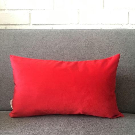 FUNDA COJIN DECORATIVO DISEÑO SUAVE ROJO 50X30-2