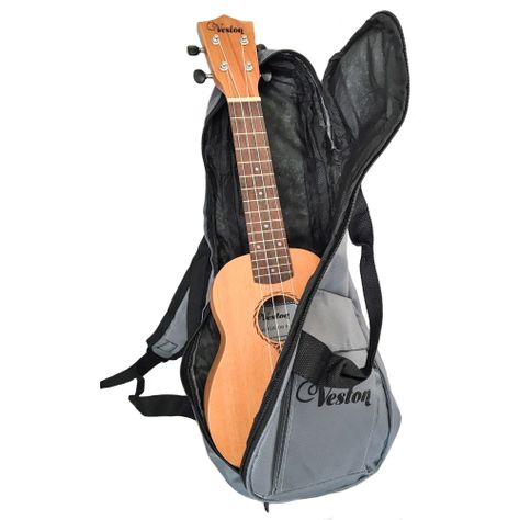 UKELELE SOPRANO CAOBA NATURAL CON FUNDA ACOLCHADA-4