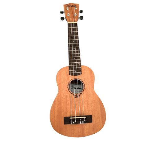 UKELELE SOPRANO CAOBA NATURAL CON FUNDA ACOLCHADA-0
