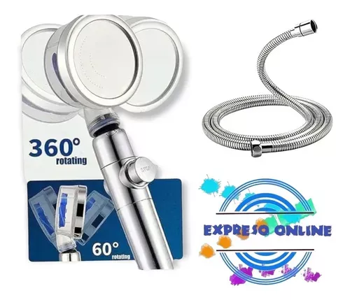 Cabezal Ducha Spa Alta Precion Con Ventilador Turbina Espiral-2