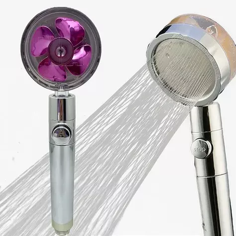 Cabezal Ducha Spa Alta Precion Con Ventilador Turbina Espiral-4