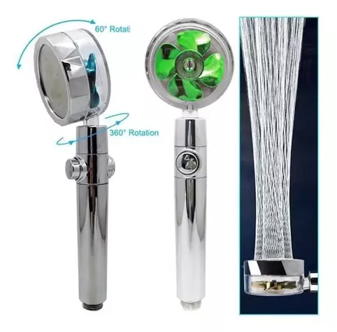 Cabezal Ducha Spa Alta Precion Con Ventilador Turbina Espiral-3