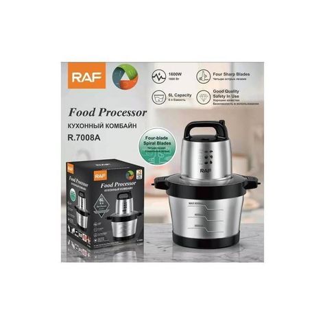 Picadora Eléctrica Raf Xxl 1600w Con Bol De Acero Inoxidable-1