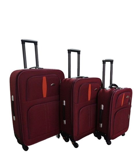 Set De 3 Maletas Burdeo Ultra Liviana Tallas L.M.S-1