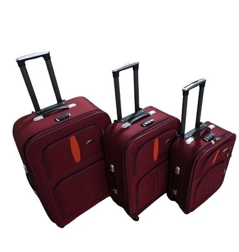 Set De 3 Maletas Burdeo Ultra Liviana Tallas L.M.S-2