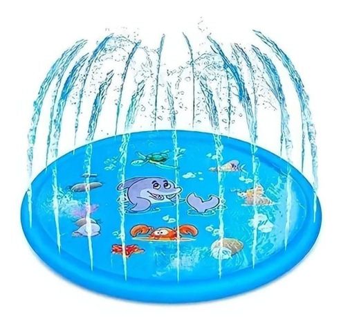 Alfombra De Agua 170cm Piscina Lanza Chorros Niños-0