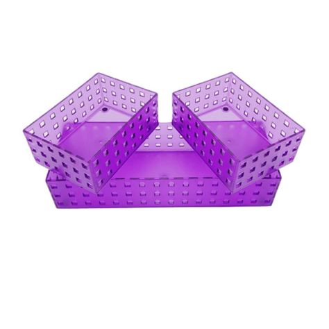 Set 3 Organizadores Rectangular Acrilico Morado-0
