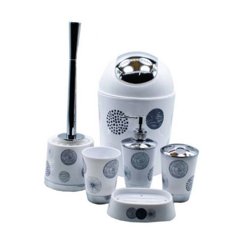 Set 6 Accesorios De Baño Diseño Circulo-0