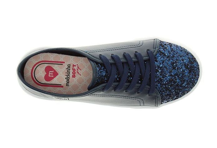 Zapatilla Molekinha Azul Glitter 2544.102.10658.40915-5