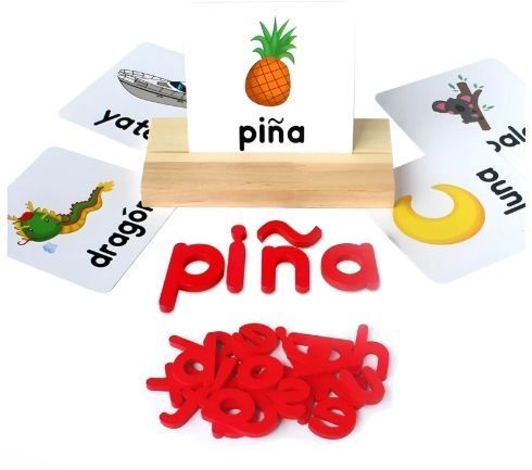 Juego De Ortografía Español De Madera-0