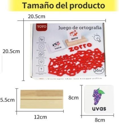 Juego De Ortografía Español De Madera-3