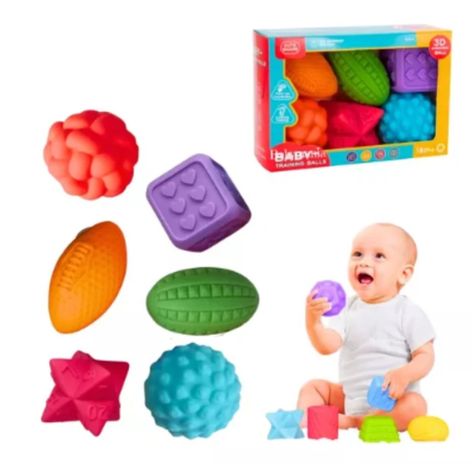 Set 6 Pelotas Texturizadas Para Bebés.-2