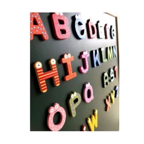 Letras Magnéticos De Madera 26 Piezas.-1