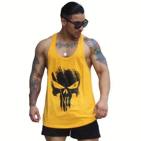 Polera Musculosa Tirante Calavera-0