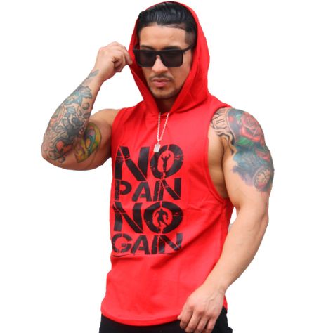 Polera Musculosa Con Capucha Nopain Nogain-1