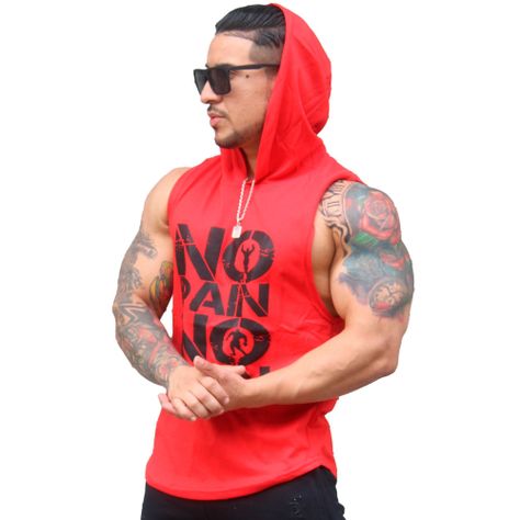 Polera Musculosa Con Capucha Nopain Nogain-0