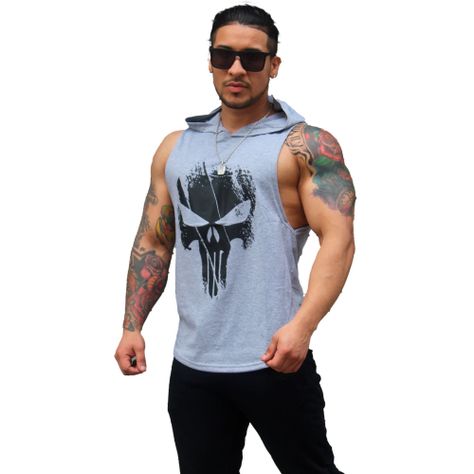 Polera Musculosa Con Capucha The Punisher-1