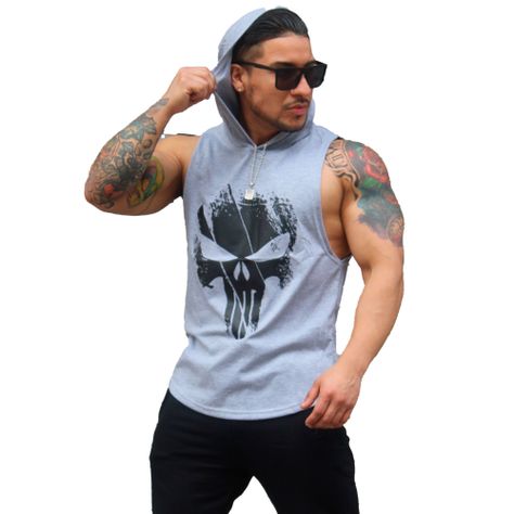 Polera Musculosa Con Capucha The Punisher-0