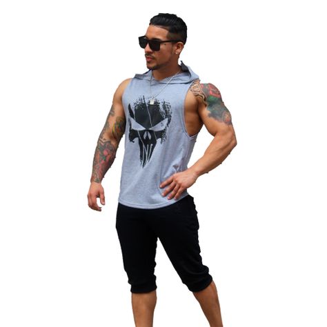 Polera Musculosa Con Capucha The Punisher-2
