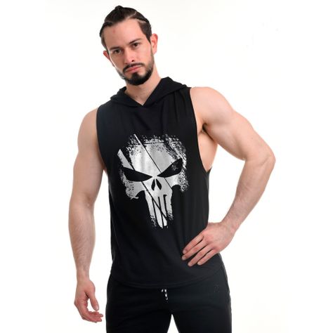 Polera Musculosa Con Capucha The Punisher-0