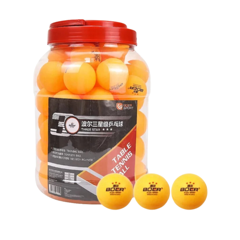 Set Pelotas de Ping Pong 3 Estrellas Tarro de 58 unidades -0