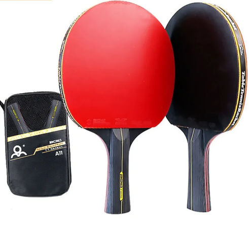 Pack DE 2 PaletaS de Ping Pong 6 estrellas + 3 pelotas + bolsa -1
