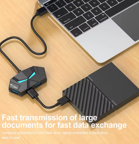 Hub De Red 4 Puertos Usb 3.0 Alta Velocidad 5gbps. -4