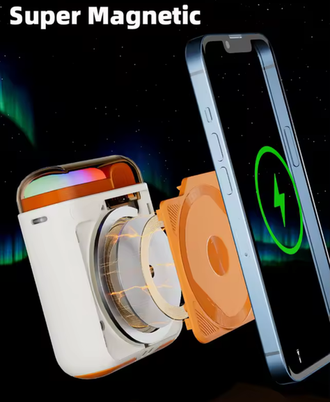 Batería Magnética Carga Rápida para iphone, android puerto tipo c -3
