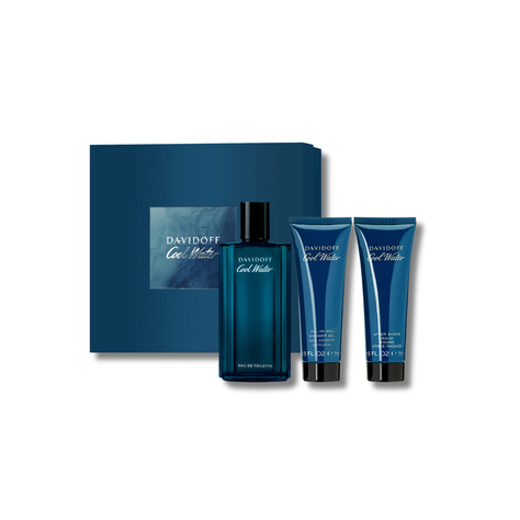 Davidoff Cool Water Edt 125Ml + SG 75Ml + AS 75Ml Set 3Pcs-0