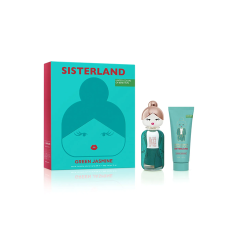 Benetton Sisterland Green Jasmine Edt 80 Ml + Body Lotion 75 Ml Mujer-0