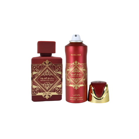 Lattafa Badee Al Oud Sublime EDP 100ml + Deo Spray 200ml Set-1