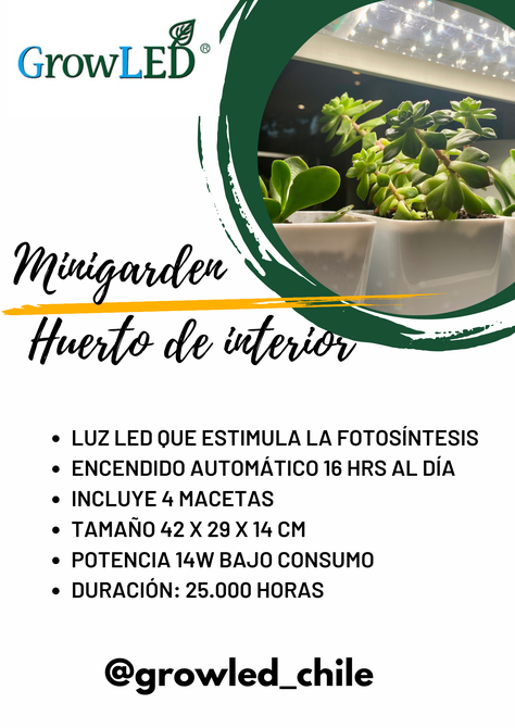 Huerto interior con luz LED Minigarden-1
