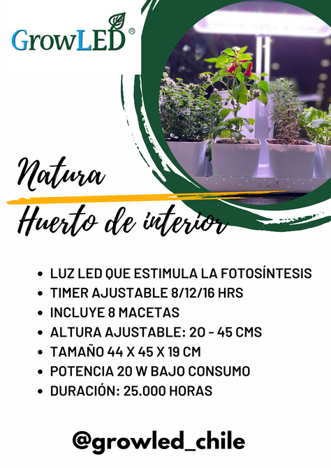 Huerto con luz LED de cultivo indoor Natura-1