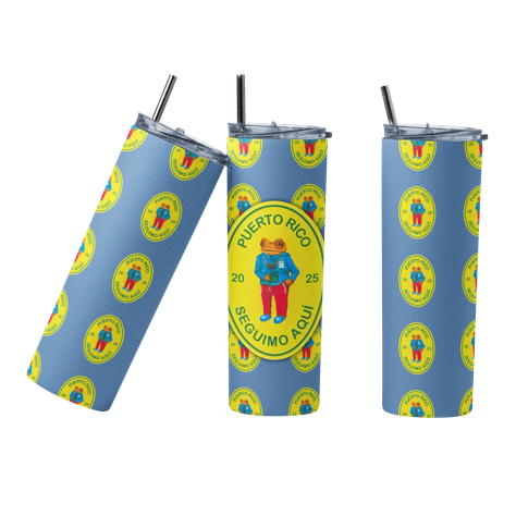 Termo Tumbler Botella termica Bad bunny DTMF seguimo aquí-0