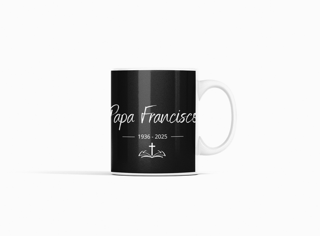 Taza tazón blanco Papa Francisco Padre Santo-2