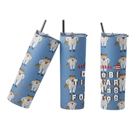 Termo Tumbler Botella termica Bad bunny DTMF Sapo Coco-0