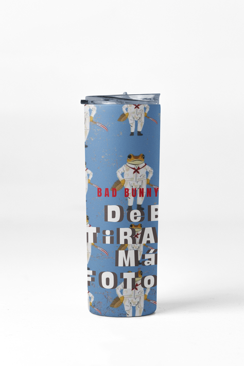 Termo Tumbler Botella termica Bad bunny DTMF Sapo Coco-3