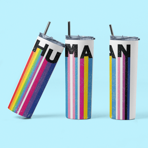 Termo Botella Térmica Orgullo Lgtb Arcoiris Lgbtiq Human-1