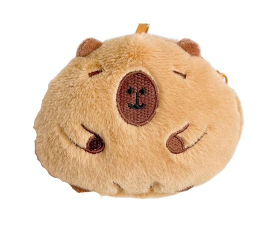 Llavero Monedero Peluche Capibara Exclusivo Premium Café-0