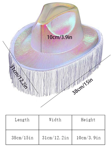 Sombrero De Vaquera Accesorio Disfraz Cosplay Con Fleco-3