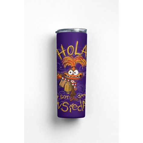 Termo Botella Térmica Inside Out 2 Hola Soy Ansiedad Peli-1