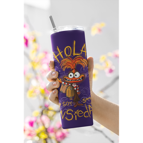 Termo Botella Térmica Inside Out 2 Hola Soy Ansiedad Peli-4
