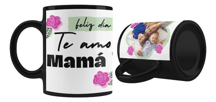 Taza Magica Personalizada Foto Feliz Dia Te Amo Mamá, Madre -1